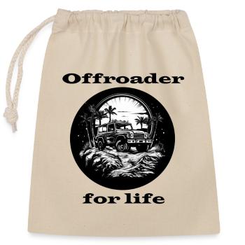 Offroader for life - Closable cotton gift bag (25x30cm) - nature - Front