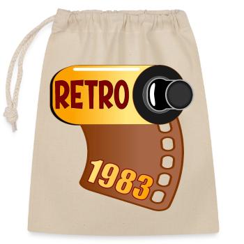 RETRO GEBURTSTAG 1983 FOTOGRAFIEREN - Verschließbarer Geschenkbeutel aus Baumwolle (25x30cm) - Natur - Vorne