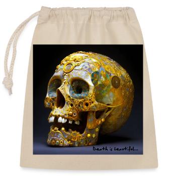 Der Tod ist schön 01 - Verschließbarer Geschenkbeutel aus Baumwolle (25x30cm) - Natur - Vorne