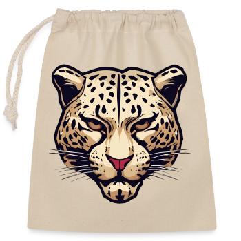 Leopard / Cheetah / Animal / Animal Print / Pattern - Closable cotton gift bag (25x30cm) - nature - Front