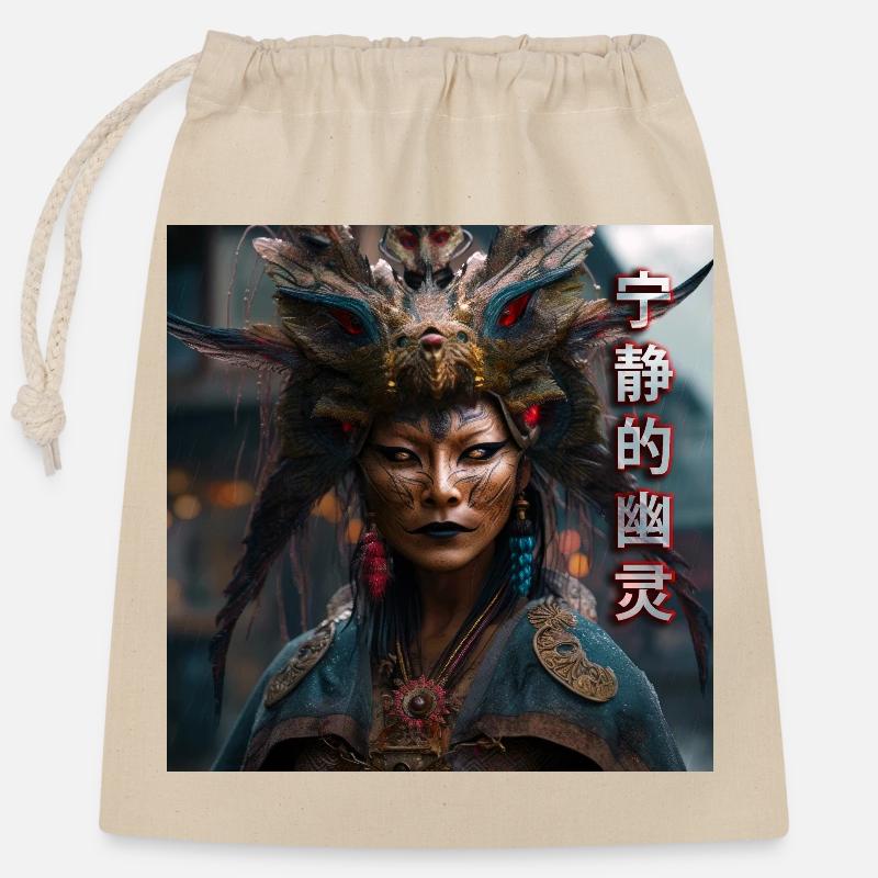 Serene Ghost Tippfehler - Verschließbarer Geschenkbeutel aus Baumwolle (25x30cm) - Natur