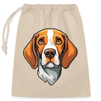 Ariege Pointer Hund Rasse Cartoon Kawaii Illustrati - Verschließbarer Geschenkbeutel aus Baumwolle (25x30cm) - Natur - Vorne
