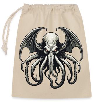 Cthulhu / Demon / Fantasie / Horror / tentakelig - Verschließbarer Geschenkbeutel aus Baumwolle (25x30cm) - Natur - Vorne