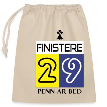 Finistère - Sac cadeau en coton avec cordon (25 x 30 cm) - nature - Devant