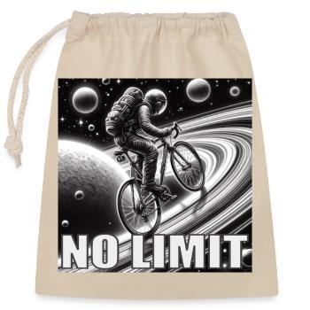 NO LIMIT - Sac cadeau en coton avec cordon (25 x 30 cm) - nature - Devant