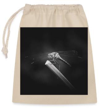 Libelle Insekt Nahaufnahme Poster - Verschließbarer Geschenkbeutel aus Baumwolle (25x30cm) - Natur - Vorne