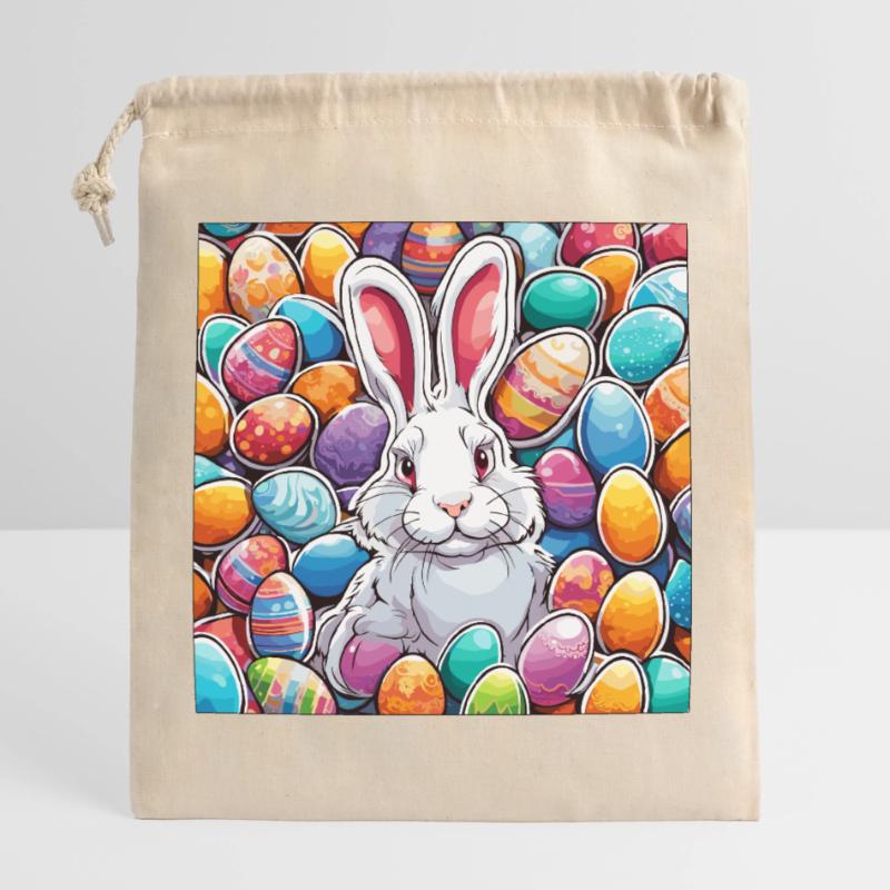 Easter Bunny / Easter / Eggs / Holidays / Easter Closable cotton gift bag (25x30cm)
