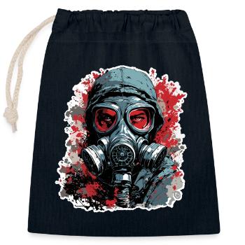 Apocalypse / Doomsday / Destruction / Anarchy - Closable cotton gift bag (25x30cm) - navy - Front