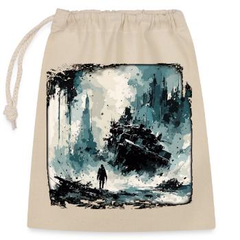 Apocalypse / Doomsday / Destruction / Anarchy - Closable cotton gift bag (25x30cm) - nature - Front