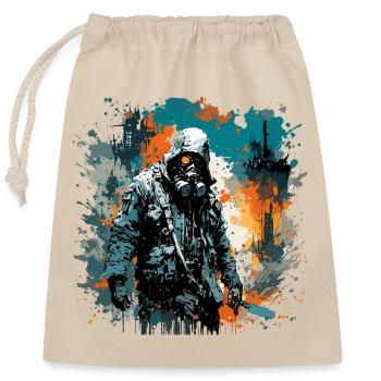 Apocalypse / Doomsday / Destruction / Anarchy - Closable cotton gift bag (25x30cm) - nature - Front
