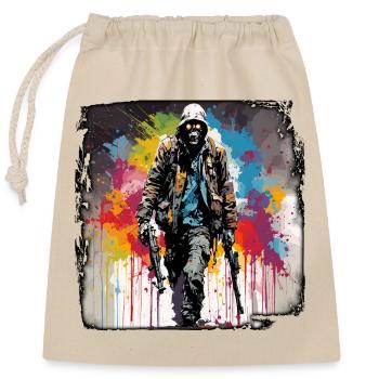 Apocalypse / Doomsday / Destruction / Anarchy - Closable cotton gift bag (25x30cm) - nature - Front