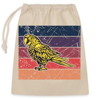 Haustier Tropisch Urwald Vogel Tier Papagei Zoo - Verschließbarer Geschenkbeutel aus Baumwolle (25x30cm) - Natur - Vorne