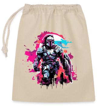 Spartan / Warrior / Fighter / Ancient / Sparta - Closable cotton gift bag (25x30cm) - nature - Front