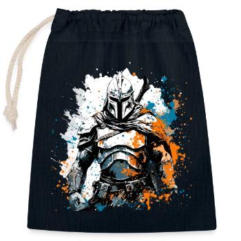 Spartan / Warrior / Fighter / Ancient / Sparta - Closable cotton gift bag (25x30cm) - navy - Front