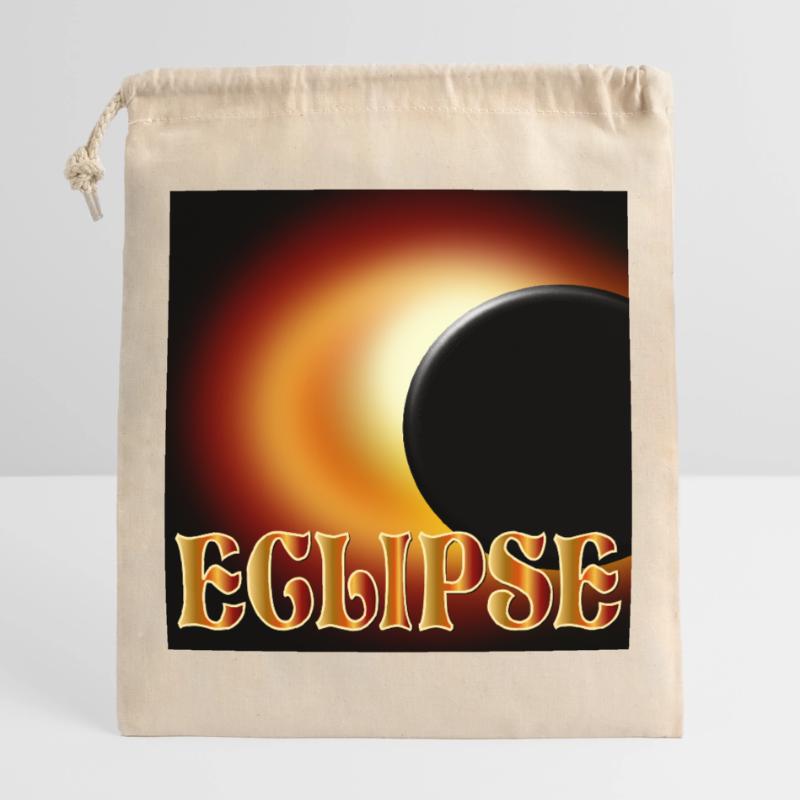 SOLAR ECLIPSE ECLIPSE ASTRONOMY Closable cotton gift bag (25x30cm)