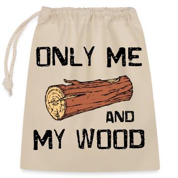 Woodland Wood Statement Lumberjack Woodwork - Closable cotton gift bag (25x30cm) - nature - Front