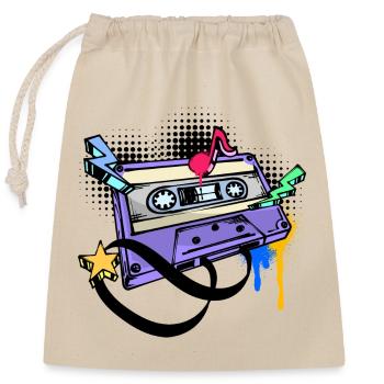 Funky Street Art Graffiti Kunst Strassenkunst - Sac cadeau en coton avec cordon (25 x 30 cm) - nature - Devant