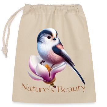 Meise Nature's Beauty - Verschließbarer Geschenkbeutel aus Baumwolle (25x30cm) - Natur - Vorne
