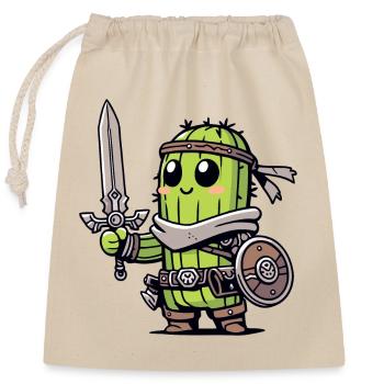Avocado Knight: The Bravocado Warrior - Closable cotton gift bag (25x30cm) - nature - Front