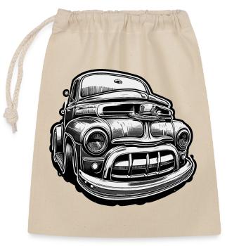 Car / Vehicle / Passenger Car / Mobile / Old Timer / Driving - Closable cotton gift bag (25x30cm) - nature - Front