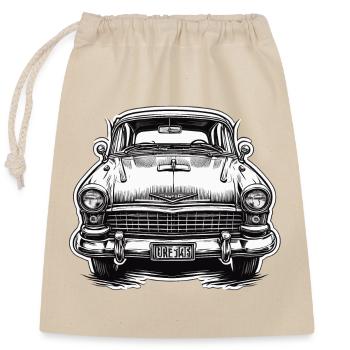 Car / Vehicle / Passenger Car / Mobile / Old Timer / Driving - Closable cotton gift bag (25x30cm) - nature - Front