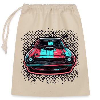 Car / Vehicle / Passenger Car / Mobile / Old Timer / Driving - Closable cotton gift bag (25x30cm) - nature - Front