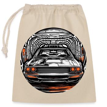 Car / Vehicle / Passenger Car / Mobile / Old Timer / Driving - Closable cotton gift bag (25x30cm) - nature - Front
