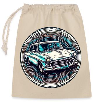 Car / Vehicle / Passenger Car / Mobile / Old Timer / Driving - Closable cotton gift bag (25x30cm) - nature - Front