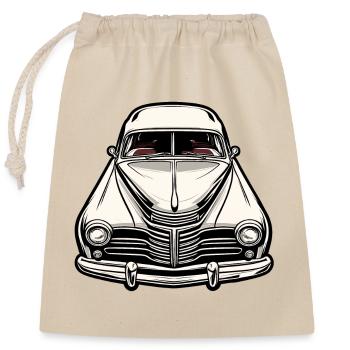 Car / Vehicle / Passenger Car / Mobile / Old Timer / Driving - Closable cotton gift bag (25x30cm) - nature - Front