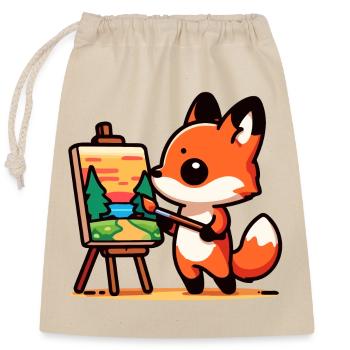 Fox Palette: The Forest Painter - Closable cotton gift bag (25x30cm) - nature - Front