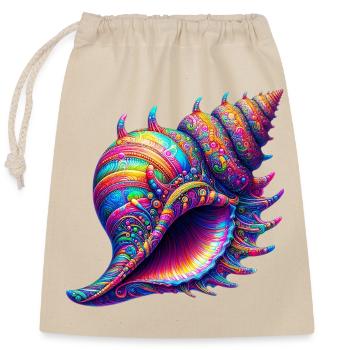 Shell - Closable cotton gift bag (25x30cm) - nature - Front