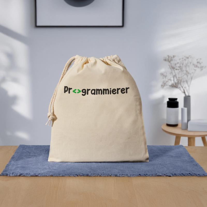 Programmer, Developer, Web Developer, Scripting Closable cotton gift bag (25x30cm)