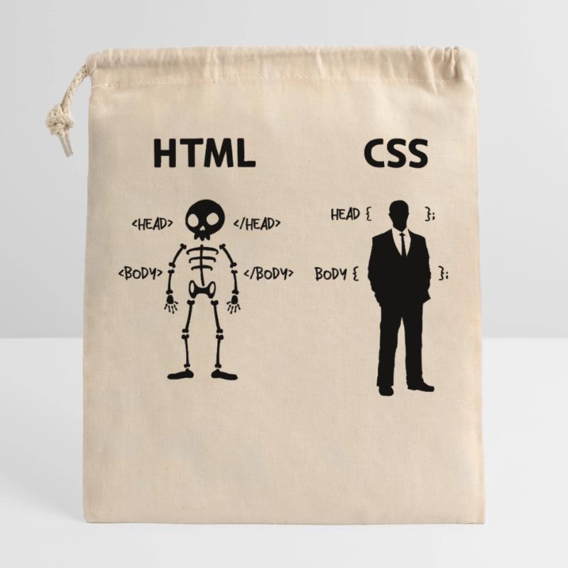Developer Programmierer Coden Css Skripting Code Verschließbarer Geschenkbeutel aus Baumwolle (25x30cm)
