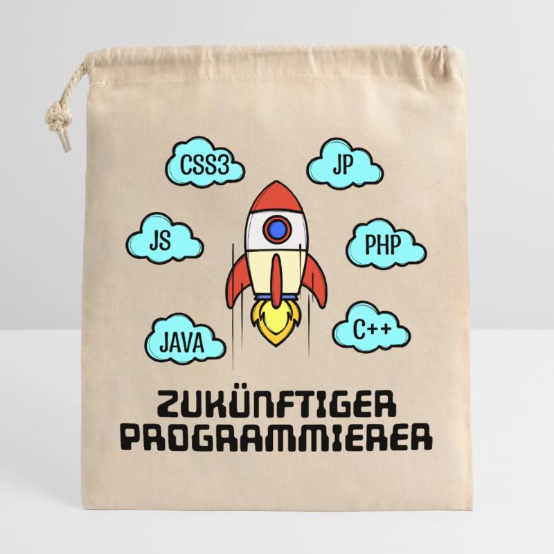 Css Code Developer C++ Java Php Programmer Closable cotton gift bag (25x30cm)
