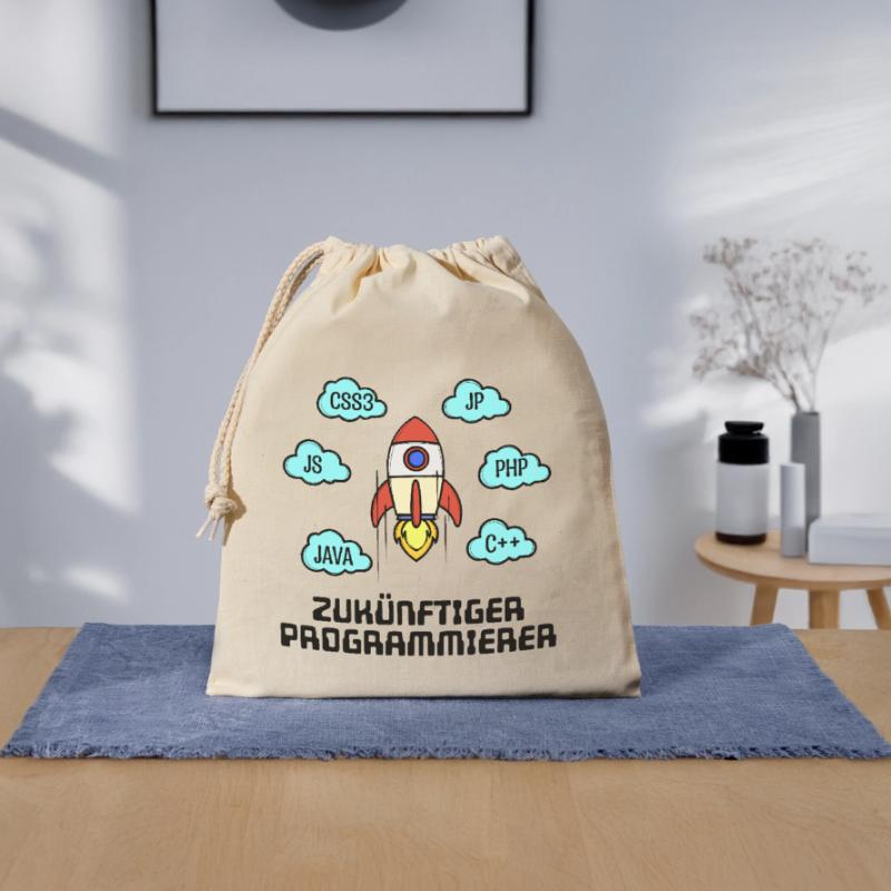 Css Code Developer C++ Java Php Programmer Closable cotton gift bag (25x30cm)