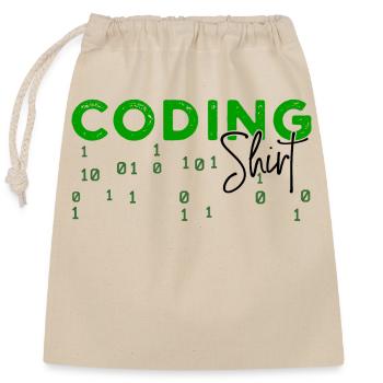 Coden Developer Programmer Web Developer Saying - Closable cotton gift bag (25x30cm) - nature - Front