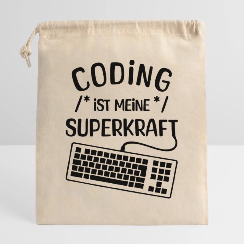 Computer Code Statement Developer Computerfreak Verschließbarer Geschenkbeutel aus Baumwolle (25x30cm)