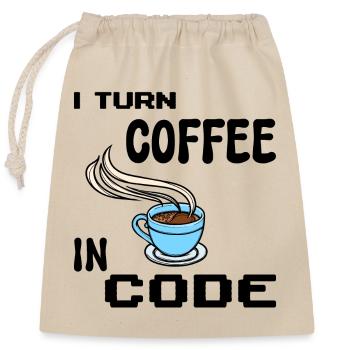 Code Programmierer Skripting Statement Developer - Verschließbarer Geschenkbeutel aus Baumwolle (25x30cm) - Natur - Vorne