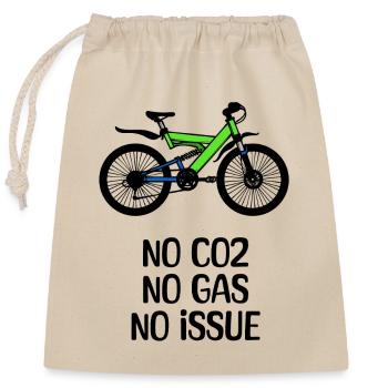Fahrrad Statement Tanken Energiespeicher - Verschließbarer Geschenkbeutel aus Baumwolle (25x30cm) - Natur - Vorne