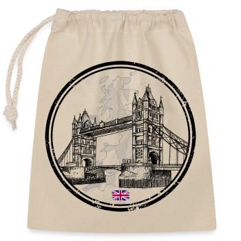 London Bridge - Closable cotton gift bag (25x30cm) - nature - Front
