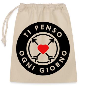 TI PENSO OGNI GIORNO - Sac cadeau en coton avec cordon (25 x 30 cm) - nature - Devant