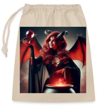She-Devil - Closable cotton gift bag (25x30cm) - nature - Front