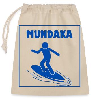 Mundaka Surfen Ikone T-Shirt Design - Verschließbarer Geschenkbeutel aus Baumwolle (25x30cm) - Natur - Vorne