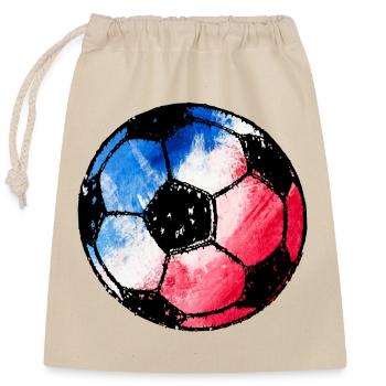Football France - bleu blanc rouge - Sac cadeau en coton avec cordon (25 x 30 cm) - nature - Devant