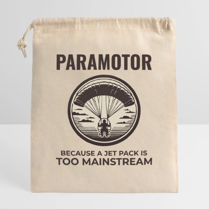Paramotor Pilot Paramotoring Powered Paraglider Closable cotton gift bag (25x30cm)