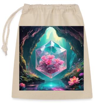 Magic Cave - Verschließbarer Geschenkbeutel aus Baumwolle (25x30cm) - Natur - Vorne