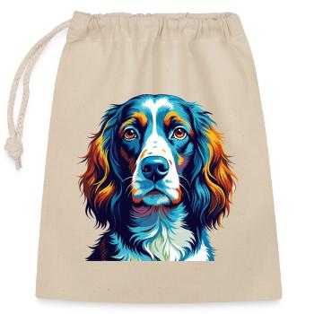 English Springer Spaniel Hunderasse Karikatur Kawaii - Verschließbarer Geschenkbeutel aus Baumwolle (25x30cm) - Natur - Vorne