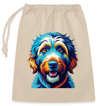 Labradoodle Hunderasse Bunte Karikatur Kawaii - Verschließbarer Geschenkbeutel aus Baumwolle (25x30cm) - Natur - Vorne