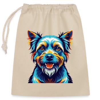 Berger De Beauce Dog Breed Colorful Cartoon Kawaii - Closable cotton gift bag (25x30cm) - nature - Front