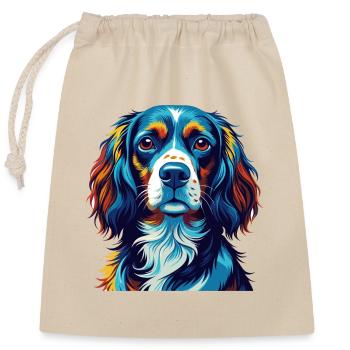 Deutscher Wachtelhund Hunderasse Cartoon Kawaii - Verschließbarer Geschenkbeutel aus Baumwolle (25x30cm) - Natur - Vorne